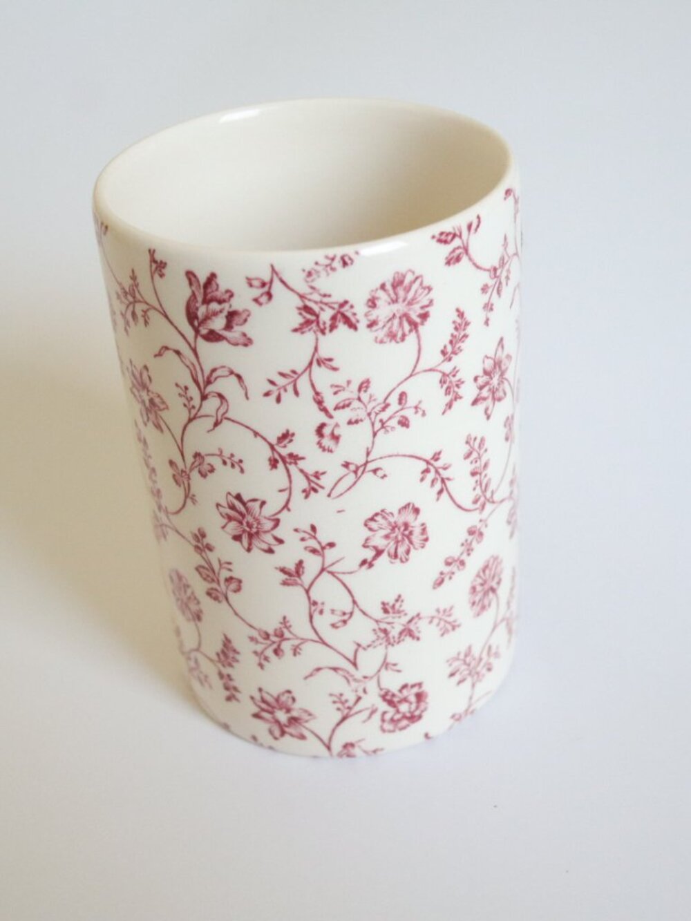 Vintage MASON'S for Crabtree & Evelyn Chintz Floral Red White Cup / Toothbrush H